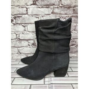 Botkier Skylar Black Suede Leather Pointed Heel Booties Women’s Sz 7.5M US/38EU